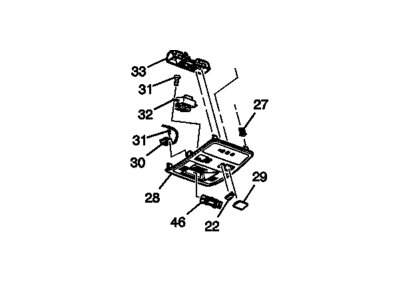 GM 20775033 Console Assembly, Roof *Light Cashmere