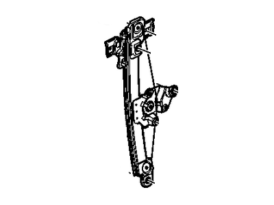 GM 22847911 Rear Driver Side Power Window Regulator And Motor Assembly (Lh)