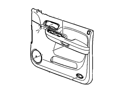 GM 25780138 Panel Assembly, Front Side Door Trim *Ebony