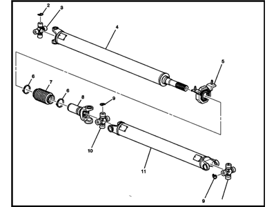 GM 22887000 Shaft Assembly, Front & Rear Propeller