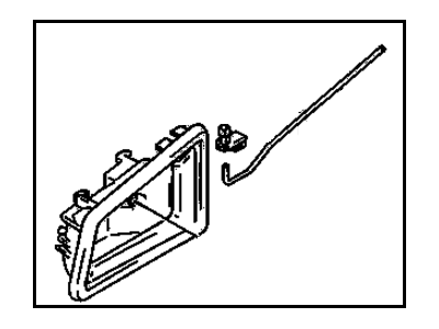 GM 30012534 Handle,Front Side Door Inside *Off Black