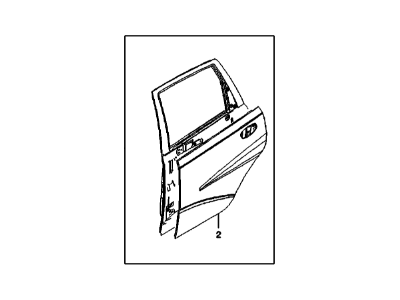 96585401 GM Rear Side Door Assembly Illustration 1 of 1