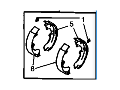 Chevrolet Prizm Brake Shoe - 89027241