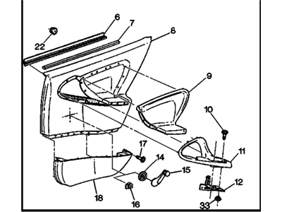 GM 22604315 Trim Assembly, Rear Side Door (Chevrolet Uplvl) *Neutral Medium