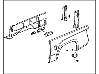 GM 88980483 Panel Asm,Pick Up Box Side (RH, 43)