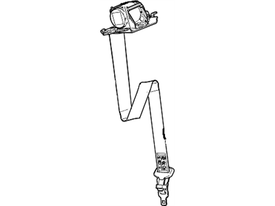 GM 19302997 Belt Kit,3rd Row Seat Center (Retractor Side) *Shale