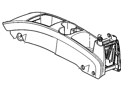 GM 25737627 Console,Front Floor *Vy Dark Pewter