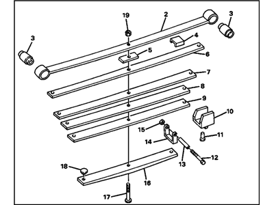 1992 GMC G3500 Leaf Spring - 15667763