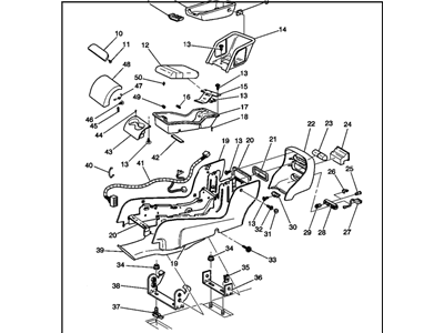 GM 12493600 Compartment Asm,Front Seat Storage *Wheat