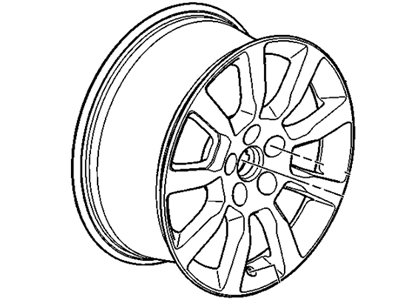 GM 9597874 Wheel Rim, 18X8.5J 48 Mm Outside 120X5Xm14 *Nickle E