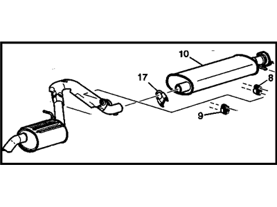 GM 15847577 Exhaust Muffler Assembly (W/ Resonator, Exhaust & Tail Pipe