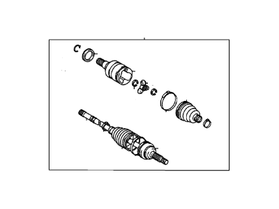 2005 Pontiac Vibe Axle Shaft - 88969958