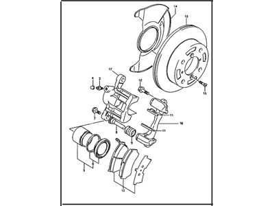 1996 Chevrolet Metro Brake Calipers - 30013365