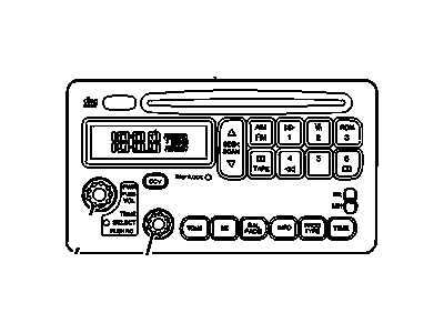 GM 25753859 Radio Assembly, Amplitude Modulation/Frequency Modulation Stereo & Clock & Audio Disc