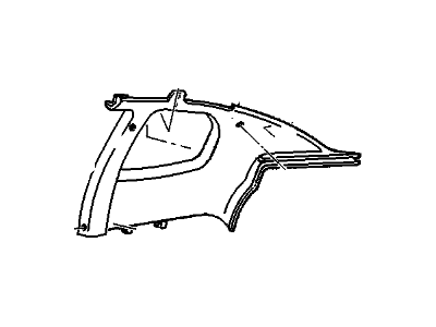 GM 10279893 TRIM, Rear Quarter Upper (Above Belt)