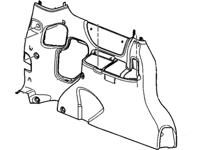 GM 15841675 Panel Assembly, Body Side Rear Trim *Gray M