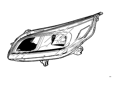 GM 25919064 Headlamp Assembly, (W/ Front Side Marker & Parking & T/Side