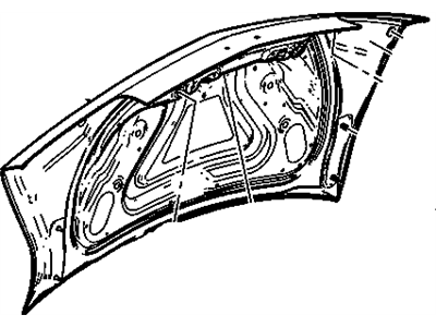 GM 22815590 Lid Asm,Rear Compartment(W/Spoiler Holes)(W/O Onstar Antenna Hole)