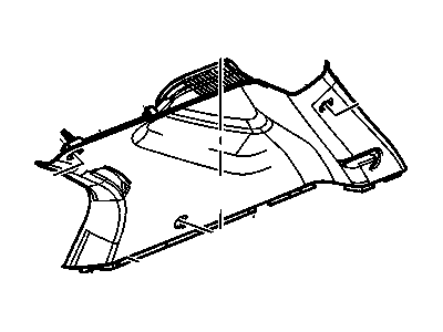 GM 22788324 Panel Assembly, Quarter Window Trim Finish *Gran Titanim