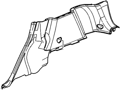 GM 23285332 Panel Assembly, Quarter Lower Rear Trim *Shale