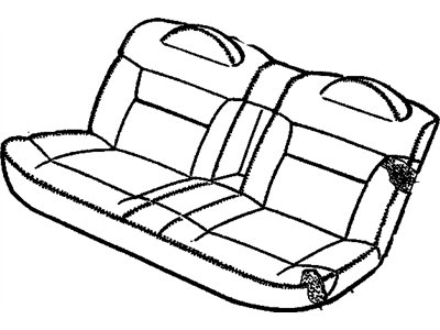 GM 16789996 Cover Assembly, Rear Seat Cushion *Shale