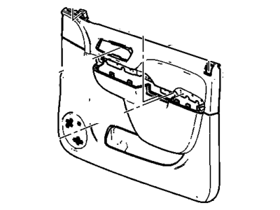 GM 22818480 Panel Assembly, Front Side Door Trim *Titanium