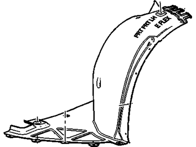 2011 Chevrolet Volt Fender Splash Shield - 23153555