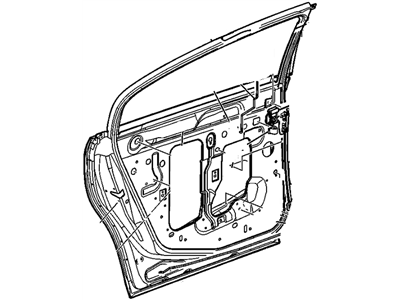 25863368 GM Door Assembly, Rear Side Illustration 1 of 1