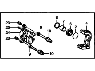 GM 88970137 Caliper,Front Brake