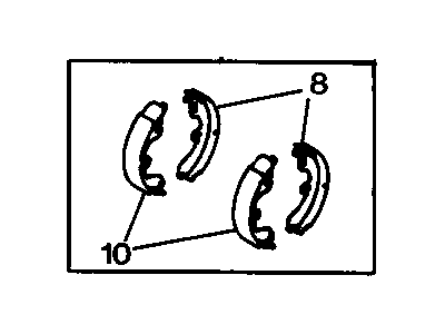 1989 Chevrolet Prizm Parking Brake Shoe - 94851480