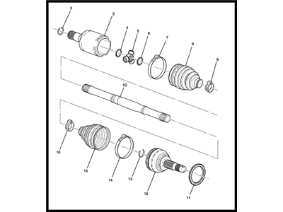 2015 Chevrolet Sonic Axle Shaft - 95483244