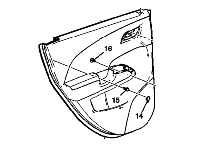 95351597 GM Rear Side Door Trim Assembly Pewter R Illustration 1 of 1