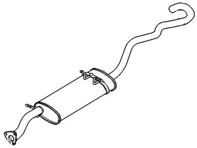 GM 15727714 Exhaust Muffler (W/Exhaust Pipe & Tail Pipe)