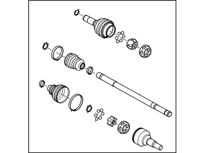 2010 Pontiac Solstice Axle Shaft - 15296759