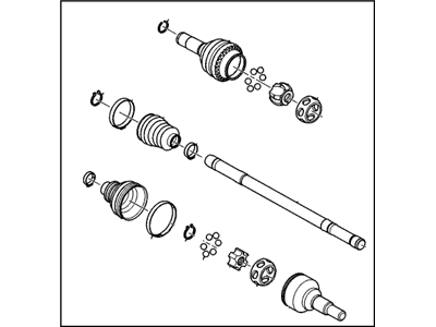 2008 Saturn Sky Axle Shaft - 15296759