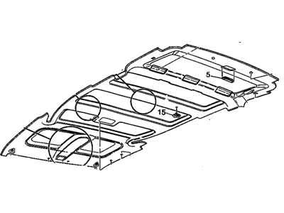 GM 10293217 Panel Assembly, Headlining Trim Finish <Use 1C3M