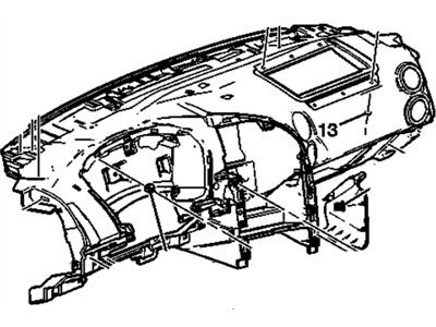 GM 15243082 Pad Assembly, Instrument Panel Trim *Pewter R