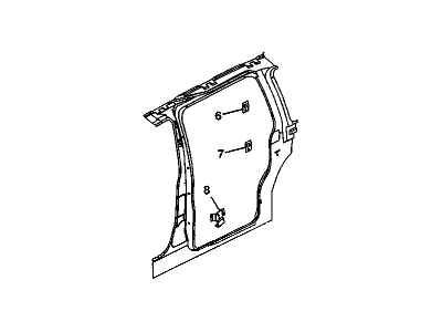 GM 89025299 Frame Assembly,Body Side (Lwb, Left, W/Dr) 89025299 GM Frame Assembly,Body Side (Lwb, Left, W/Dr) Illustration 1 of 1