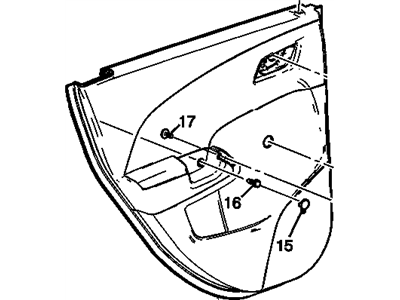 GM 95401006 Trim Assembly, Rear Side Door *Black