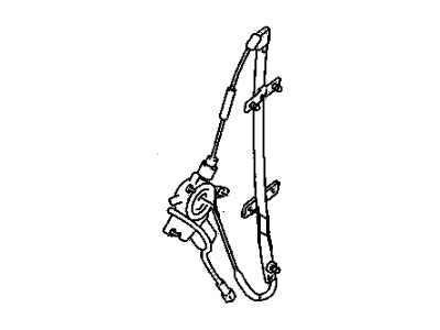 GM 30021424 Rear Driver Side Power Window Regulator (On Esn)