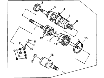 1990 Chevrolet Storm Axle Shaft - 97073659