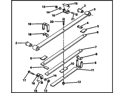 1990 Chevrolet S10 Leaf Spring - 15978568