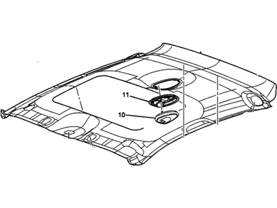 GM 22606223 Panel Assembly, Headlining Trim (Up, Level) *Shale