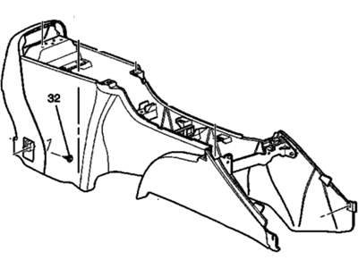 GM 15126670 Console Assembly, Front Floor *Vr Dark Cashme