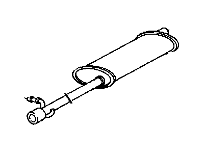 GM 15635944 Exhaust Muffler Assembly, Left