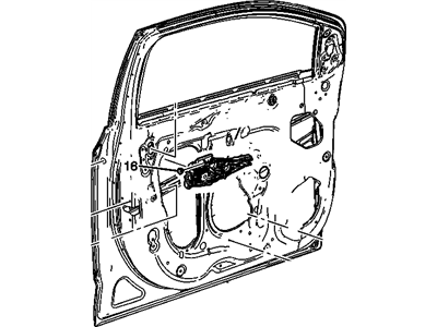 GM 95940510 Front Side Door Assembly 95940510 GM Front Side Door Assembly Illustration 1 of 1