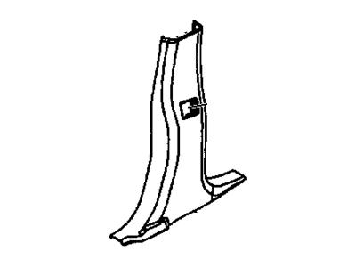 10435347 GM Panel Assembly, Center Pillar Lower Trim (Lh) *Gray L Illustration 1 of 1