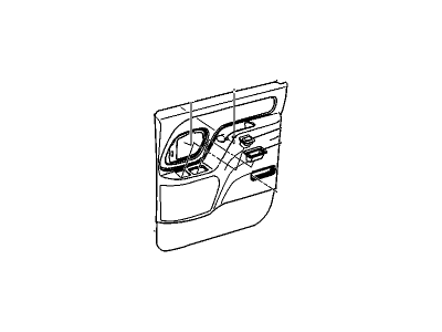 GM 15706258 Panel Assembly, Rear Side Door Trim *Gray M