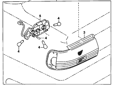 Chevrolet Prizm Back Up Light - 94851556