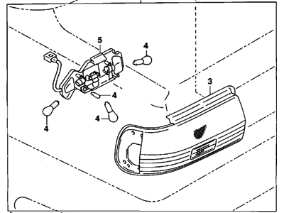 GM 94848988 Lamp,Tail